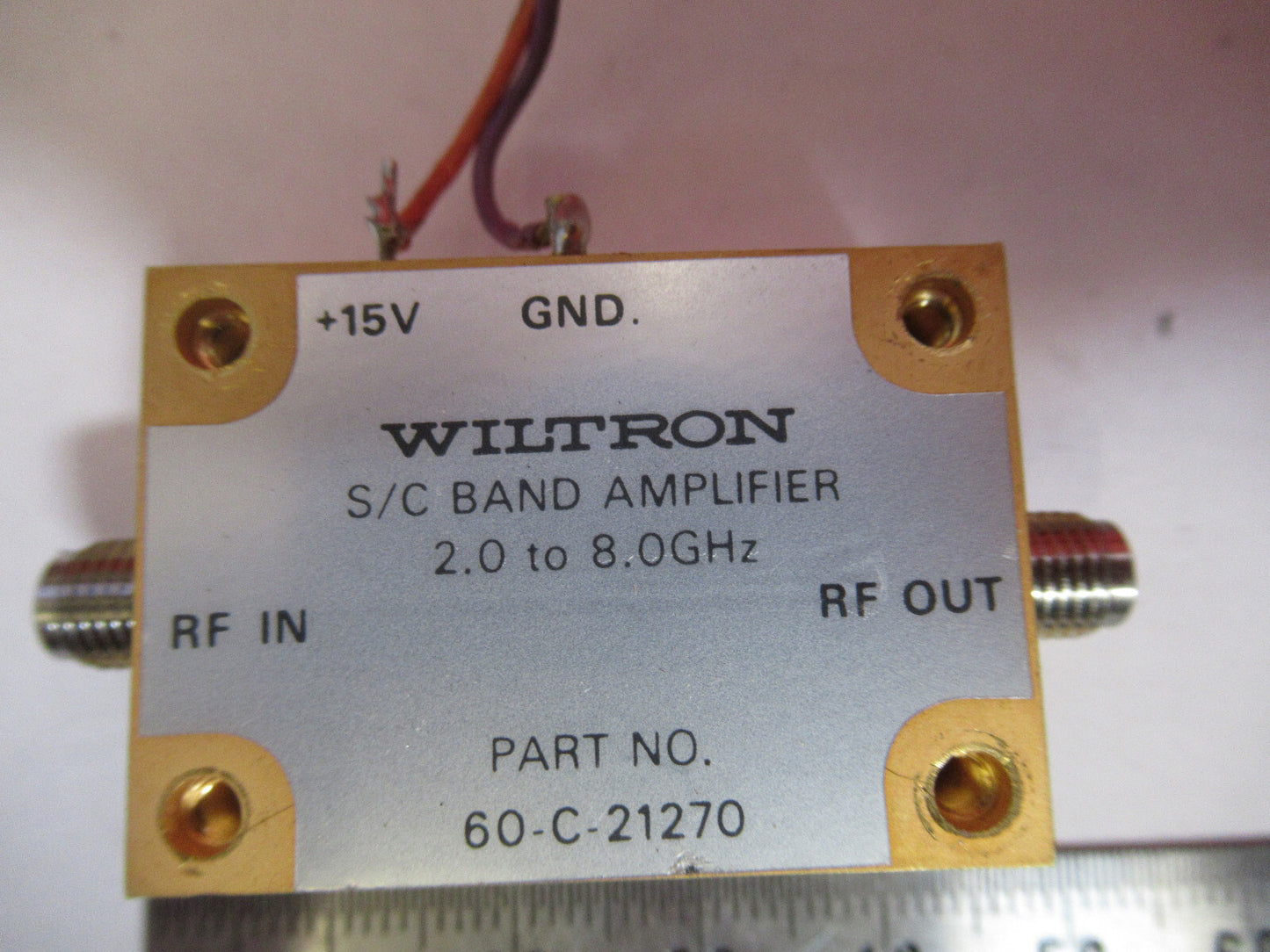 AMPLIFIER 60-C-21270 MICROWAVE RF FREQUENCY 8 GHz  WILTRON  AS PICTURED T7-A-45