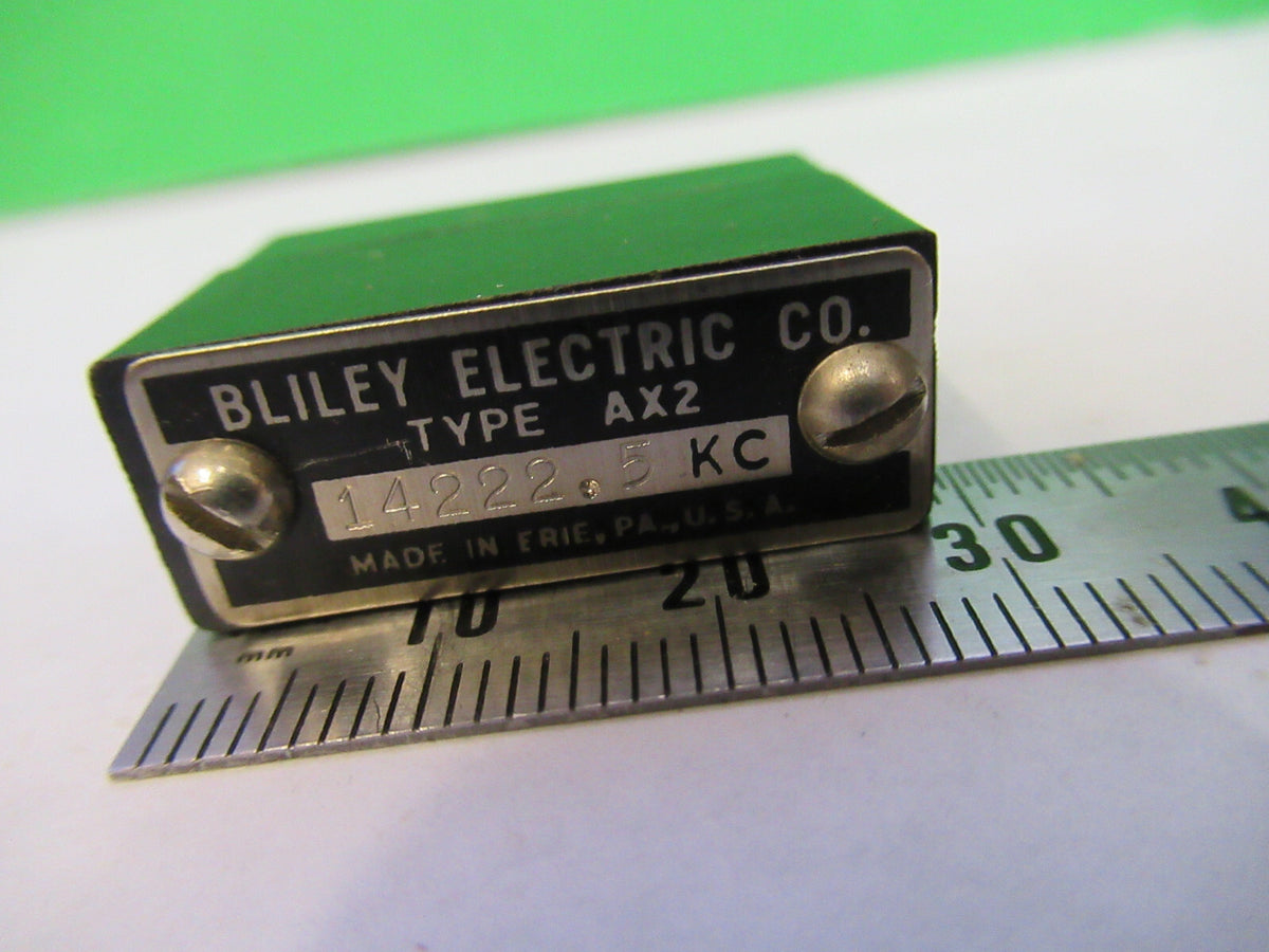 VINTAGE WWII BLILEY QUARTZ CRYSTAL AX2 14222.5 KC FREQUENCY RADIO AMATEUR S1-B27