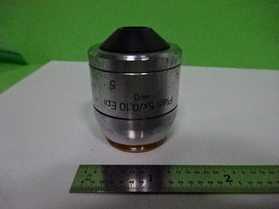 MICROSCOPE PART POLYVAR REICHERT OBJECTIVE 5X EPI OPTICS AS IS #AF-E-11