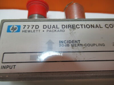 HP AGILENT 777D 4 GHz DIRECTIONAL COUPLER EMI TEST RF MICROWAVE AS PIC &17-B-08