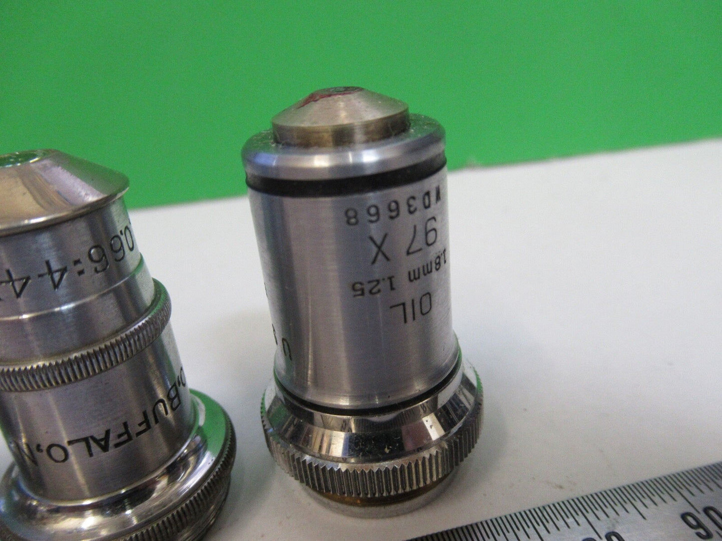 LOT OBJECTIVES BAUSCH LOMB SPENCER MICROSCOPE PART AS PICTURED Q7-B-39