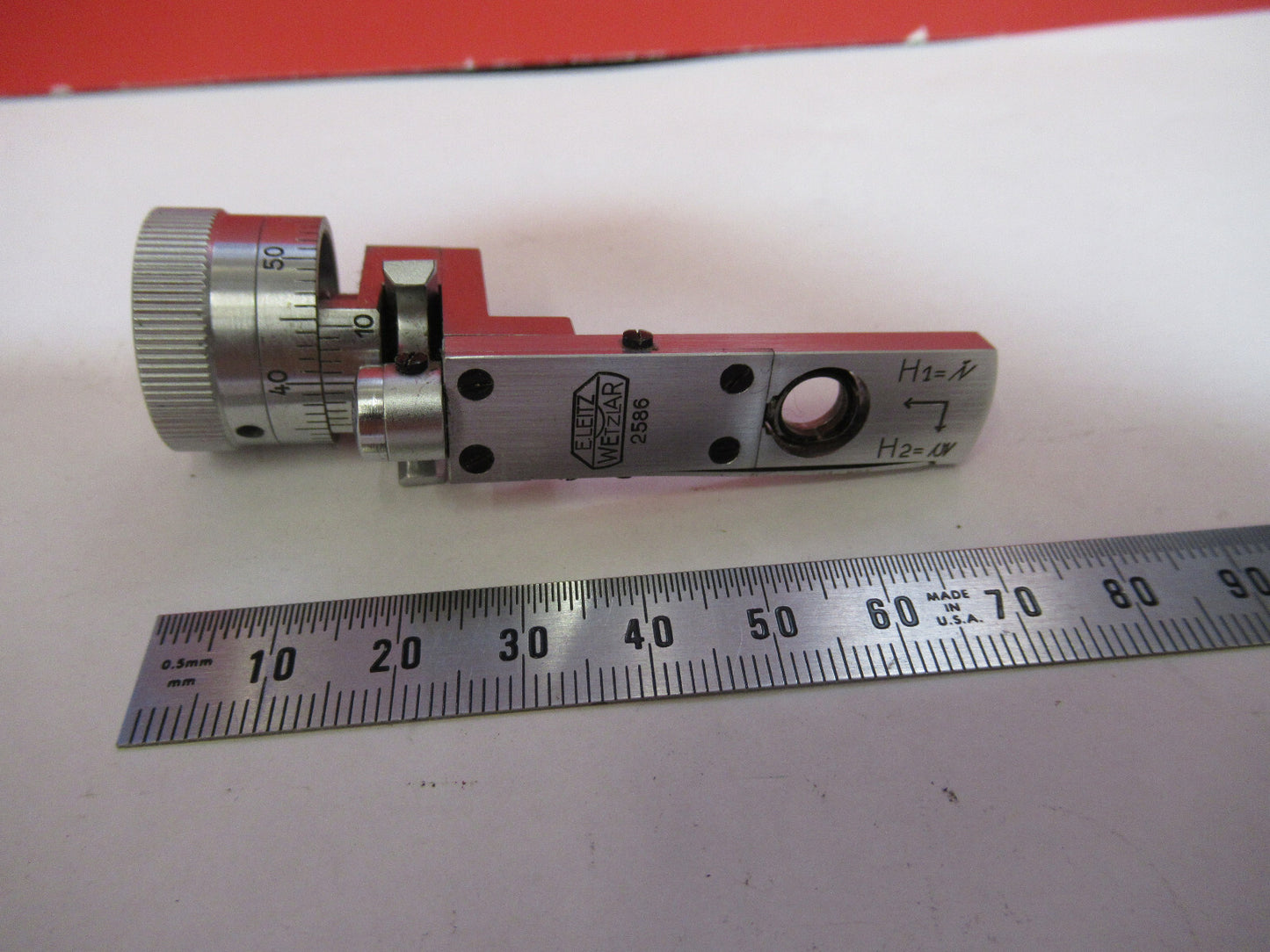 LEITZ GERMANY BEREK COMPENSATOR OPTICS MICROSCOPE PART AS PICTURED S4-B-55