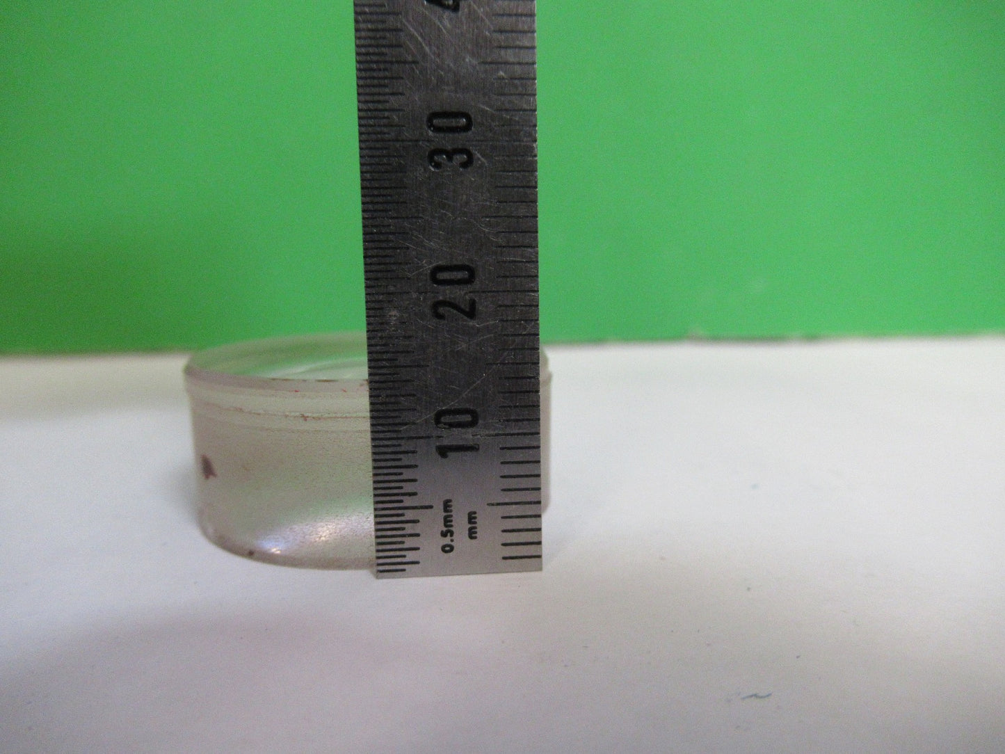 OPTICAL PLANO CONCAVE LENS THICK GLASS MIL SPEC OPTICS AS PICTURED V3-A-19