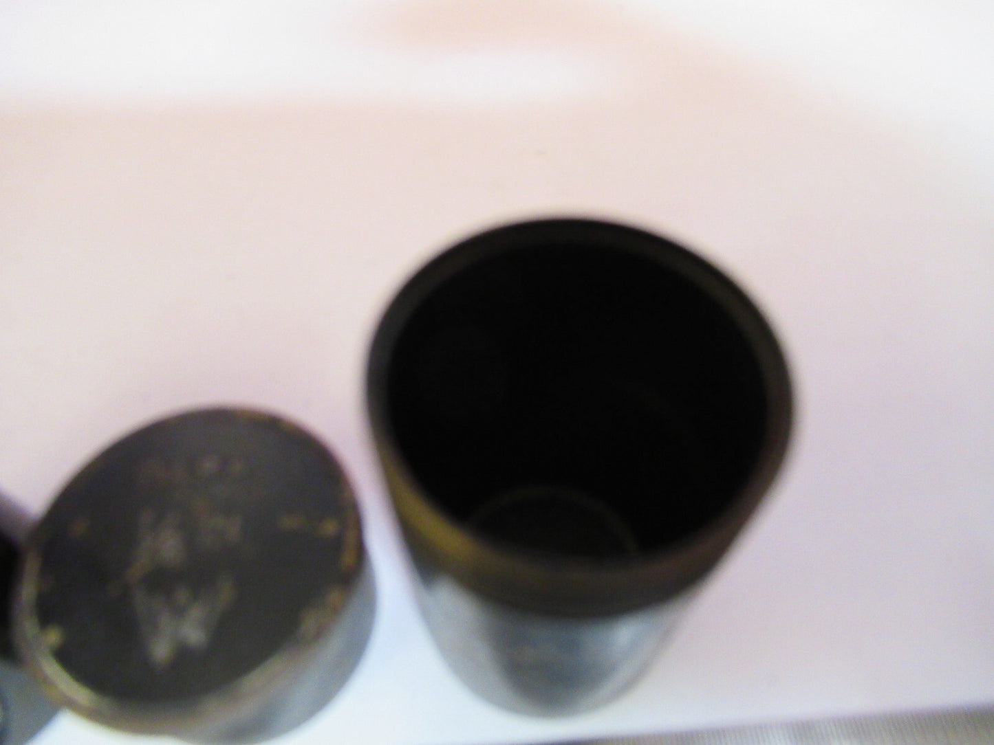 ANTIQUE BRASS CANISTER OBJECTIVE WATSON UK MICROSCOPE PART AS PICTURED S3-B-09