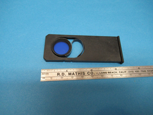 Blue Filter Slide Polylite Reichert Austria Optics Microscope Part