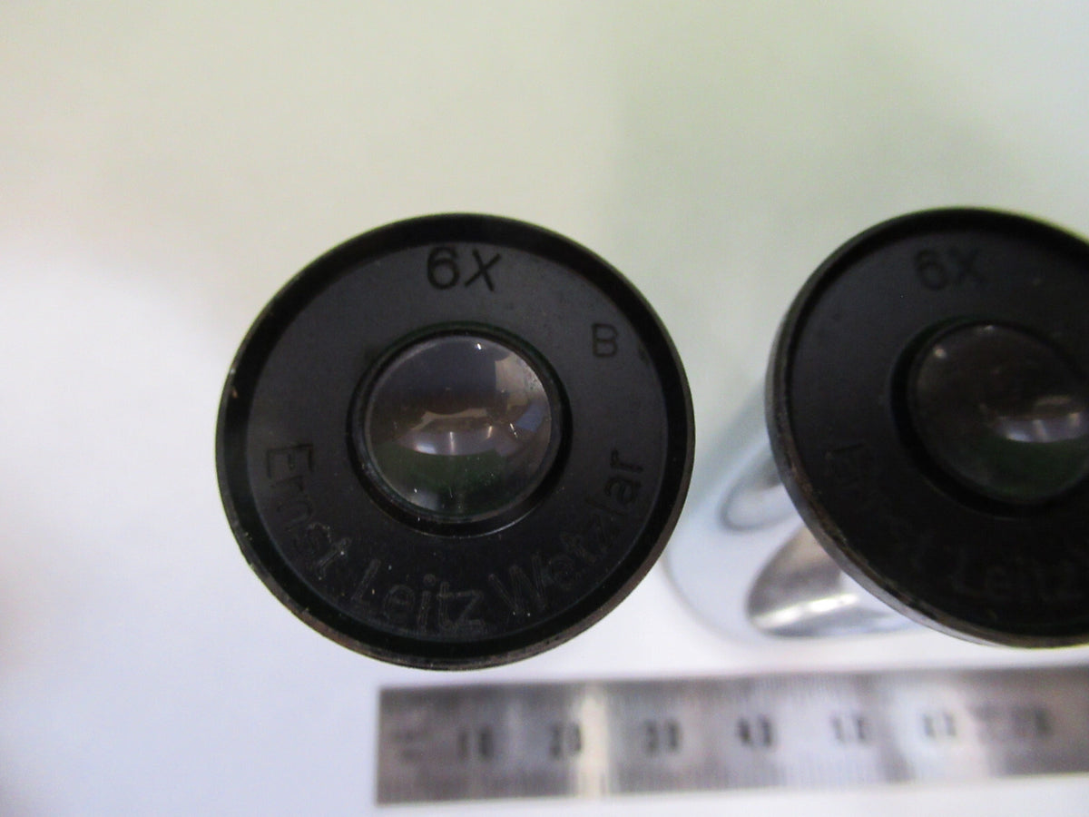 LEITZ ERNST LOT PAIR LENS 6X EYEPIECE MICROSCOPE PART AS PICTURED X7-A-99