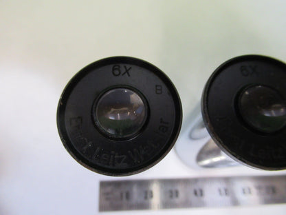 LEITZ ERNST LOT PAIR LENS 6X EYEPIECE MICROSCOPE PART AS PICTURED X7-A-99