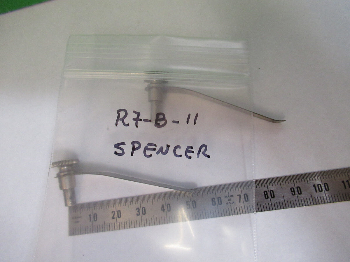 SPENCER AO  PAIR CLIPS STAGE MICROSCOPE PART AS PICTURED #R7-B-11x