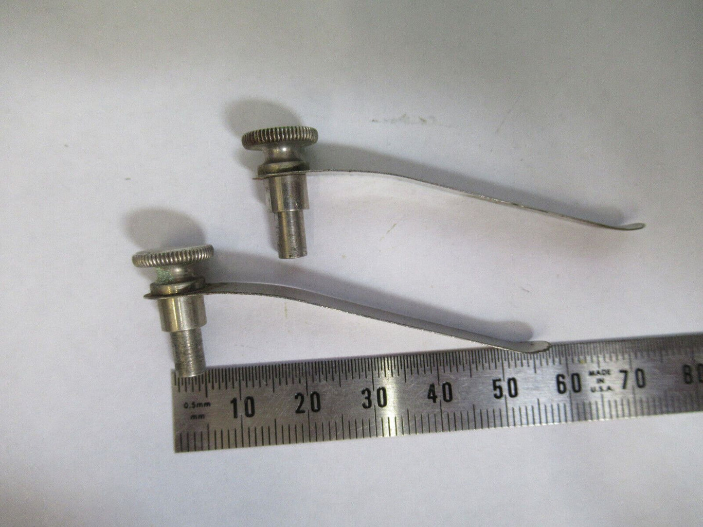 PAIR CLIPS ANTIQUE SPENCER AO MICROSCOPE PART AS PICTURED &G2-A-121