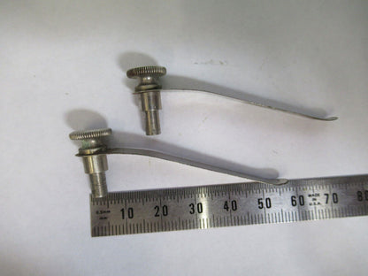 PAIR CLIPS ANTIQUE SPENCER AO MICROSCOPE PART AS PICTURED &G2-A-121