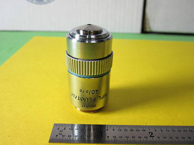 OPTICAL MICROSCOPE OBJECTIVE FLUOTAR 40X NPL LEITZ WETZLAR GERMANY OPTICS #26-23
