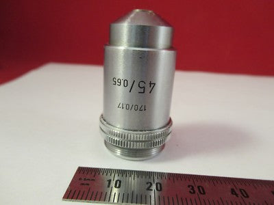 LEITZ WETZLAR GERMANY OBJECTIVE 45X /170 MICROSCOPE OPTICS AS PICTURED &FT-4-42