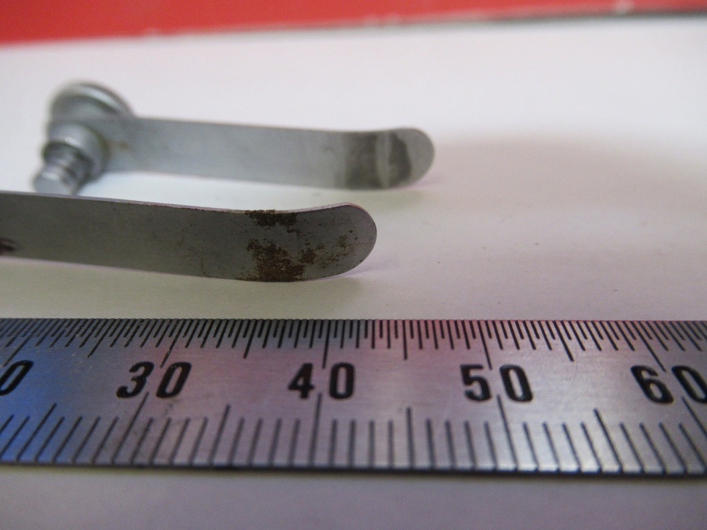 WILD HEERBRUGG SWISS M11 PAIR CLIPS  MICROSCOPE PART AS PICTURED V7-A-75