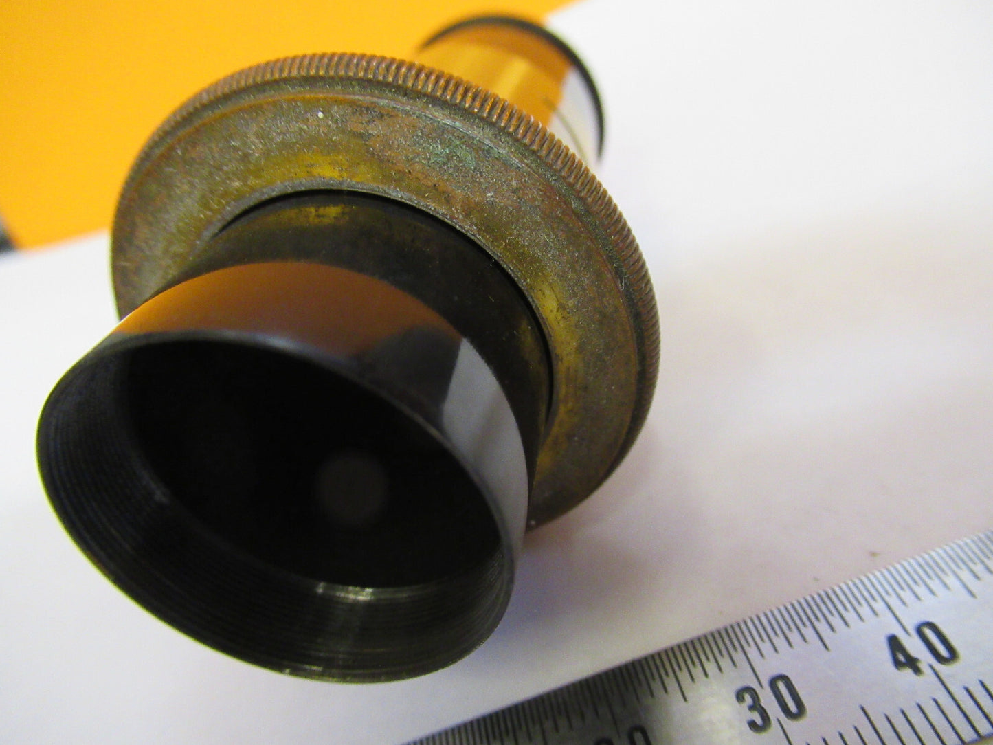 ANTIQUE BRASS BAUSCH LOMB TUBUS INTERNAL MICROSCOPE PART AS PICTURED Y2-A-61