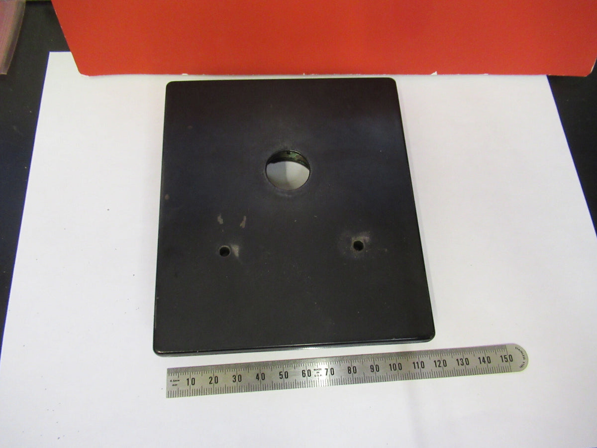 ANTIQUE BAUSCH LOMB METAL STAGE TABLE MICROSCOPE PART OPTICS AS PICTURED X3-B-77