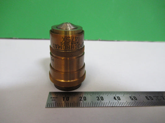 Antique Brass Bausch & Lomb Apo 47.5X Objective Microscope