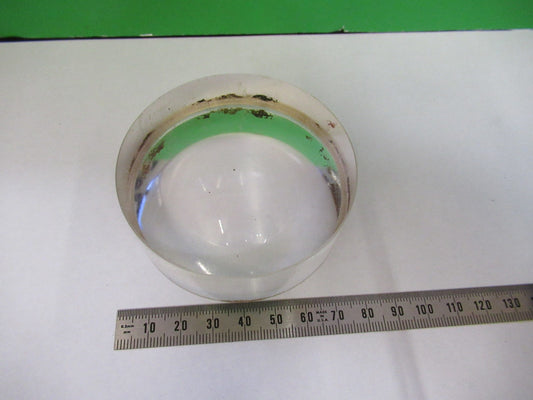 HUGE OPTICAL PLANO CONCAVE RARE GLASS MIL SPEC OPTICS AS PICTURED V3-A-02