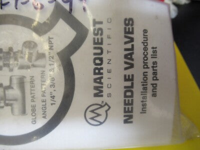 Marquest Needle Valve Plastic Chemical Resistance