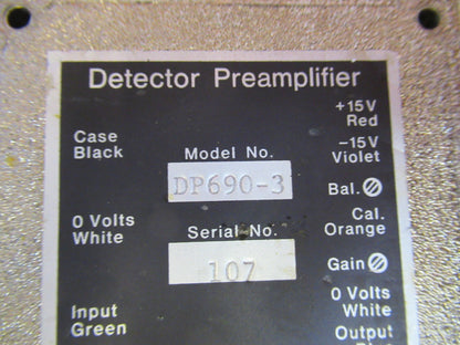 BARNES PREAMPLIFIER for CRYOGENIC INFRARED DETECTOR OPTICS AS PICTURED Y3-A-24