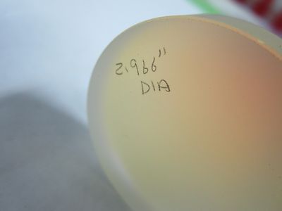 Optical Flat [coating damaged, scratches] Optics AS IS