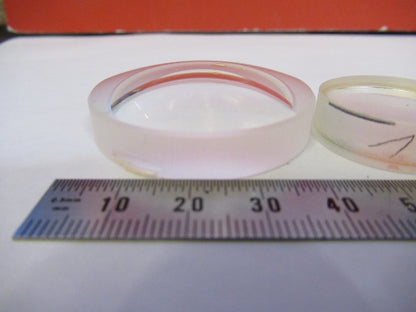 AUS JENA GERMANY LOT GLASS LENSES MICROSCOPE PART AS PICTURED V8-B-61