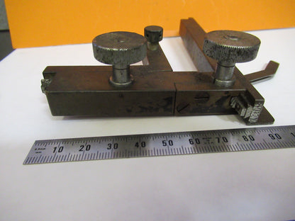 ANTIQUE REICHERT AUSTRIA STAGE XY HOLDER MICROSCOPE PART AS PICTURED Y4-A-125