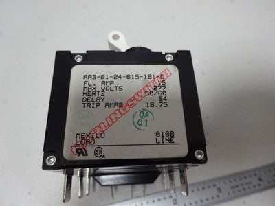 Electrical Breaker Switch Carling AA3-B1-24-615-1B1-C 15 Amps Bn