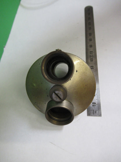 ANTIQUE BRASS NOSEPIECE ASSEMBLY UK WATSON  MICROSCOPE PART AS PICTURED &R2-B-40