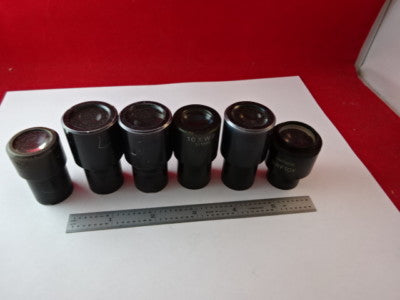 Lot Eyepieces Optical American Optical Co. Bl Microscope Part Optics AS IS