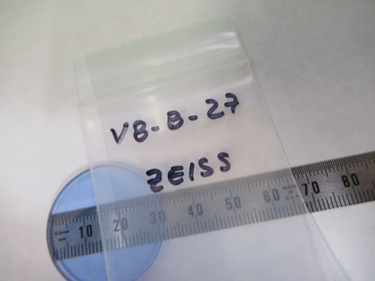 ZEISS GERMANY GLASS FILTER LIGHT BLUE OPTICS MICROSCOPE PART AS PICTURED V8-B-27