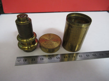 Antique Brass Rj Beck London "2/3" Objective Microscope