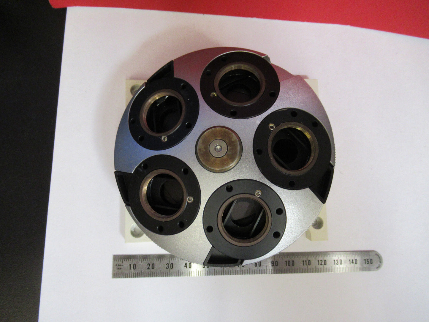 ZEISS  GERMANY QUINTUPLE EMPTY NOSEPIECE MICROSCOPE PART AS PICTURED Y5-A-62