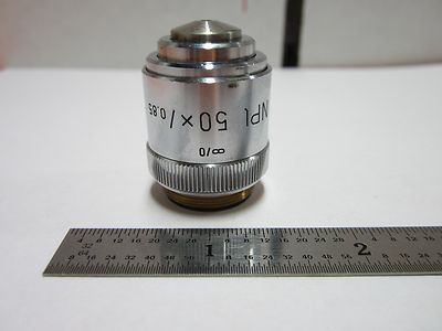 Microscope Optical Part Objective Ernst Leitz Germany 50X Infinity Optics