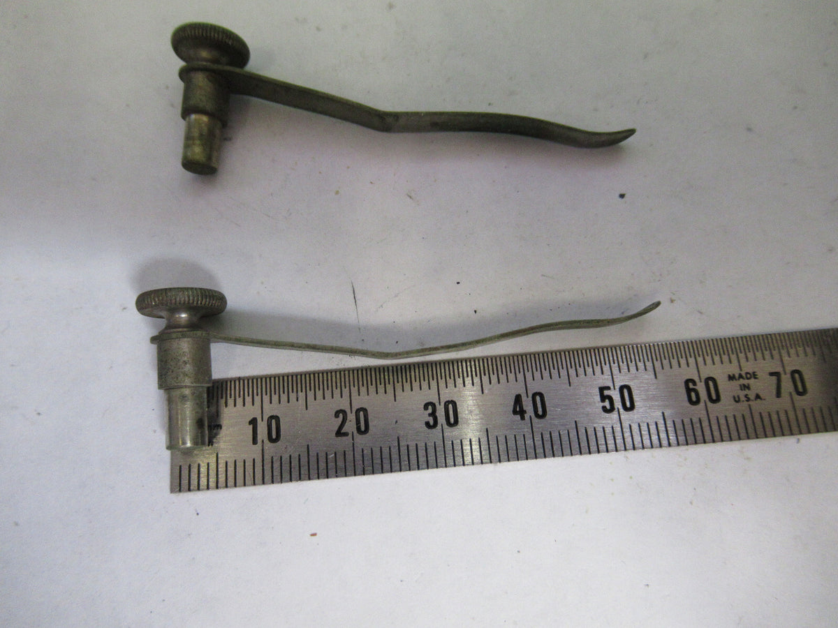 ANTIQUE BAUSCH LOMB PAIR CLIPS STAGE MICROSCOPE PART AS PICTURED X2-A-68