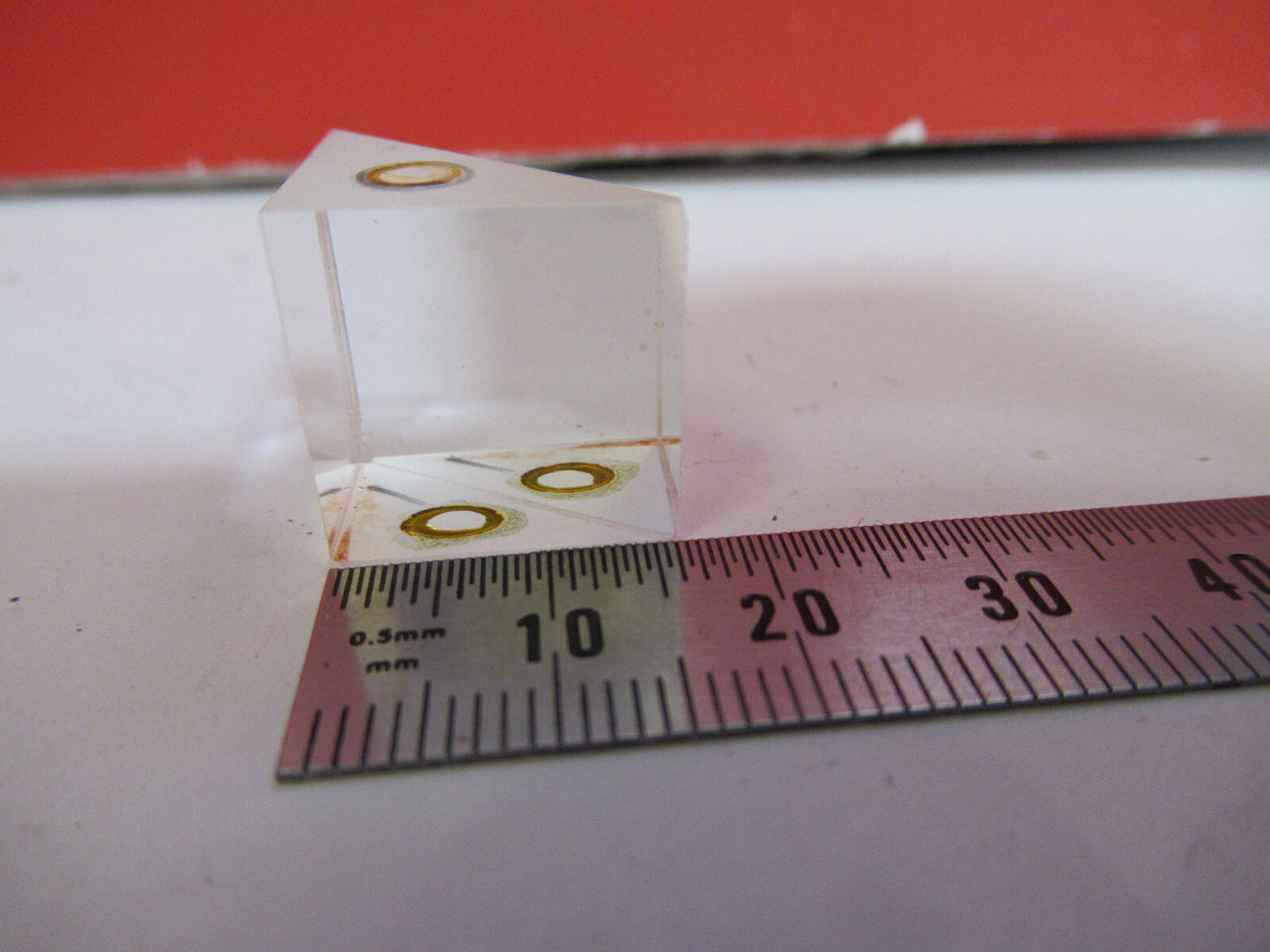 OLYMPUS JAPAN  GLASS PRISM HEAD MICROSCOPE PART AS PICTURED  T1-A-58