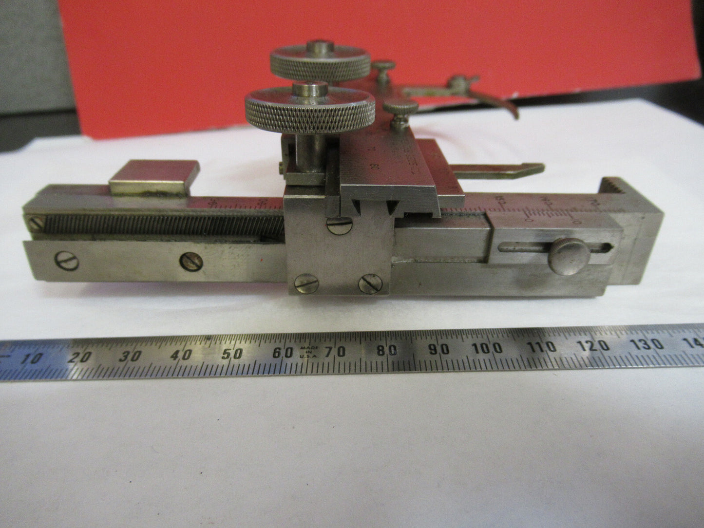 ANTIQUE RARE SPENCER BUFFALO XY STAGE CLIPS MICROSCOPE PART as pictured B3-B-74