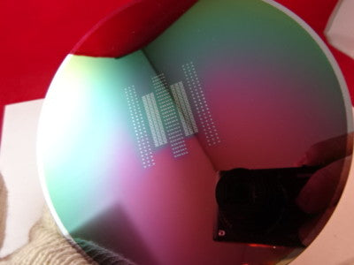 COLLECTABLE SEMICONDUCTOR WAFER SILICON WITH COMPONENTS NICE AS IS #83-A-23