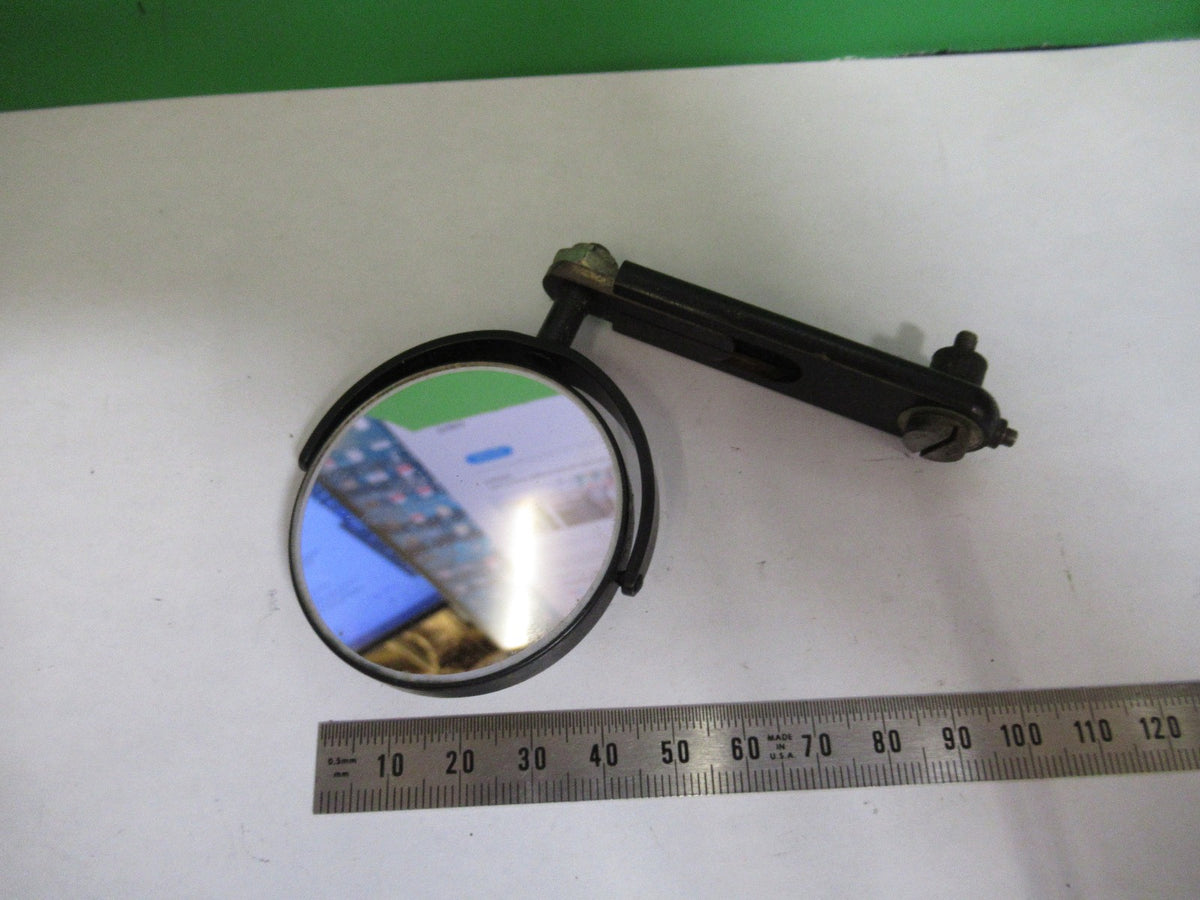 ANTIQUE BAUSCH LOMB MIRROR ASSEMBLY OPTICS MICROSCOPE PART AS PICTURED T5-A-63