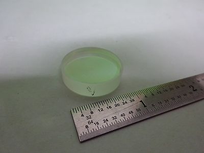 OPTICAL COATED FLAT LENS [spot in the middle] LASER OPTICS AS IS BIN#11-A-34