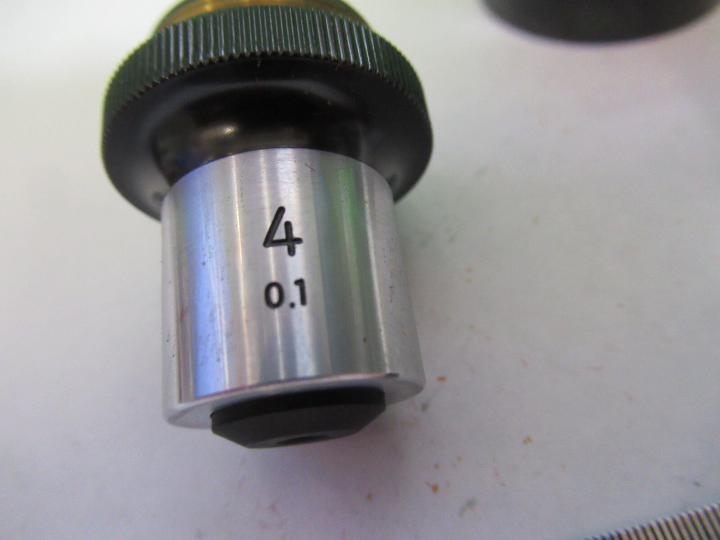 NIKON JAPAN OBJECTIVE  4X LENS OPTICS MICROSCOPE PART AS PICTURED &G2-A-101