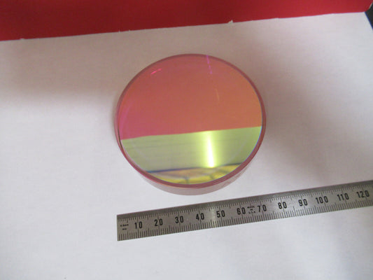 OPTICAL FLAT 3" ZERODUR 1/10 WAVE COATED DICHROIC OPTICS  AS PICTURED T1-A-82