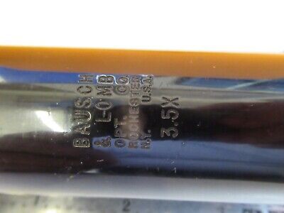 ANTIQUE BAUSCH LOMB 3,5X VERGRÖSSERUNG TUBUS OPTIK MIKROSKOP TEIL WIE BILD &amp;1E-C-99