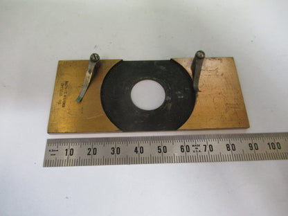 Antique Brass Bausch & Lomb Rare Stage Plate Microscope Part