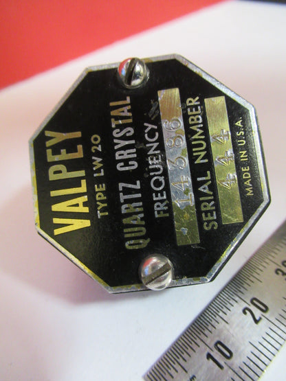Valpey LW20 Quartz Crystal Antique Frequency Control Radio