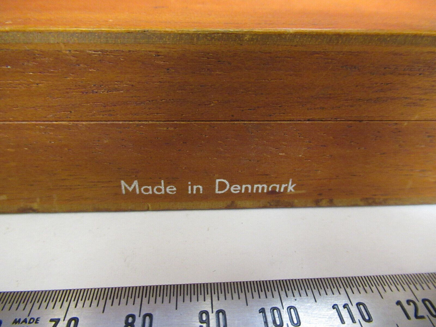 EMPTY WOODEN BOX BRUEL KJAER DENMARK MAHOGANY CASE ACCELEROMETER AS IS  Q2-128