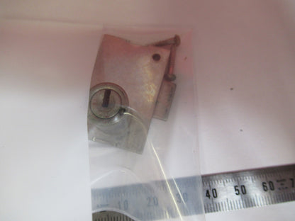 ANTIQUE BAUSCH LOCK ASSEMBLY WITHOUT KEY MICROSCOPE PART AS PICTURED Y5-A-08