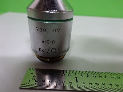 MICROSCOPE PART OBJECTIVE AO PLAN 10X AMERICAN OPTICS INFINITY AS IS  BIN#W3-26