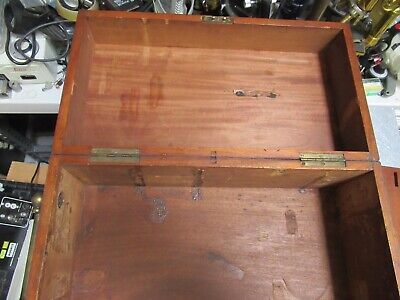 ANTIQUE HENRY CROUCH LONDON EMPTY WOOD BOX 1900"s MICROSCOPE AS PICTURED &TB-5-b
