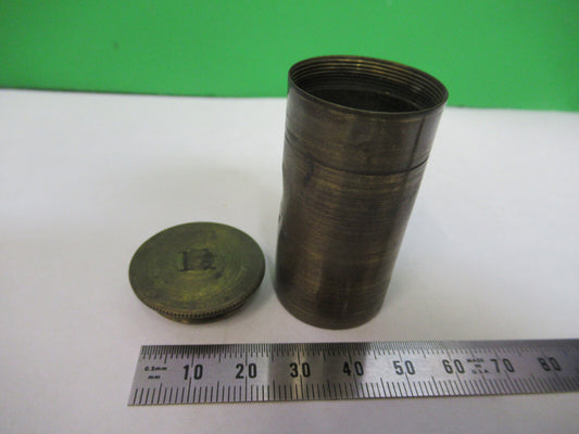 Antique Empty Brass Can for Objective Microscope Part