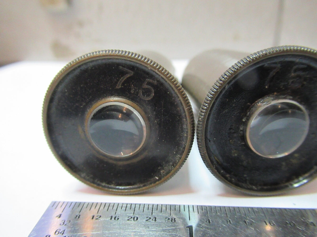 Bausch & Lomb 7.5 Antique Eyepiece Pair Lens Microscope Part